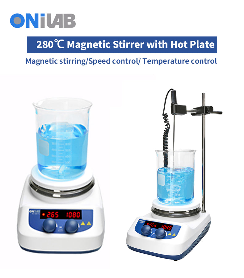 ONiLAB 280℃ 5 inch LED Digital Hotplate Magnetic Stirrer with Ceramic