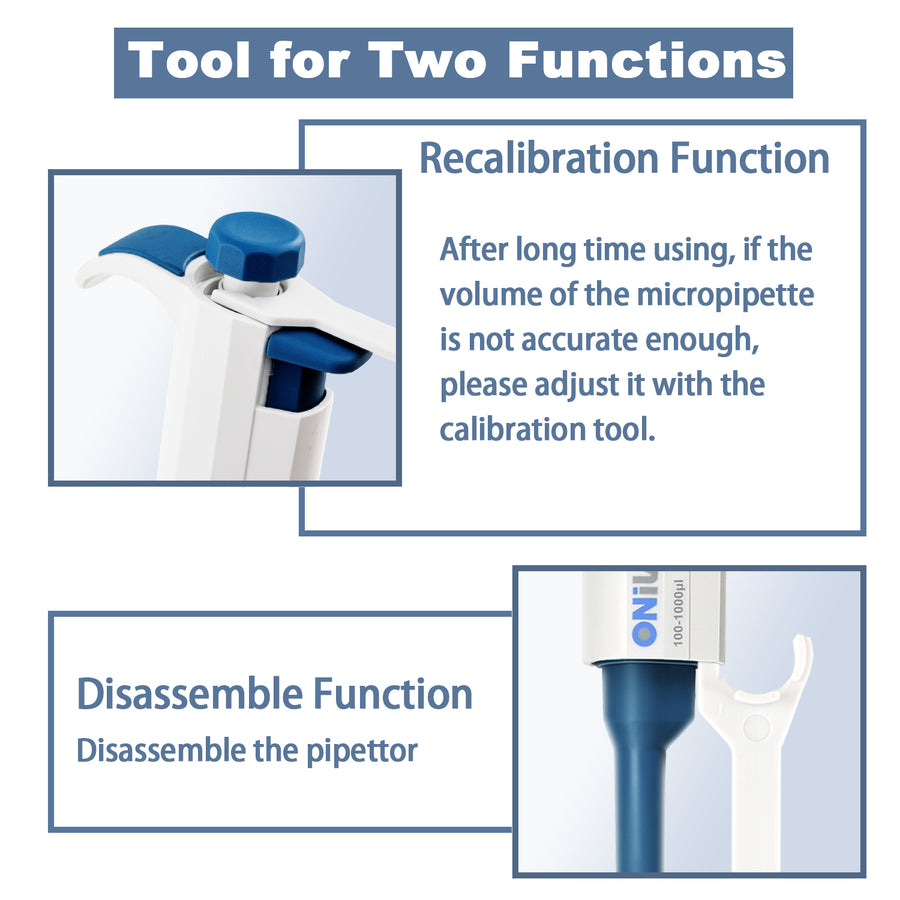 Pipette Working Ranges ONiLAB Lab Micropipettes with ranges from 0.1μL to 10mL, Manual Adjust