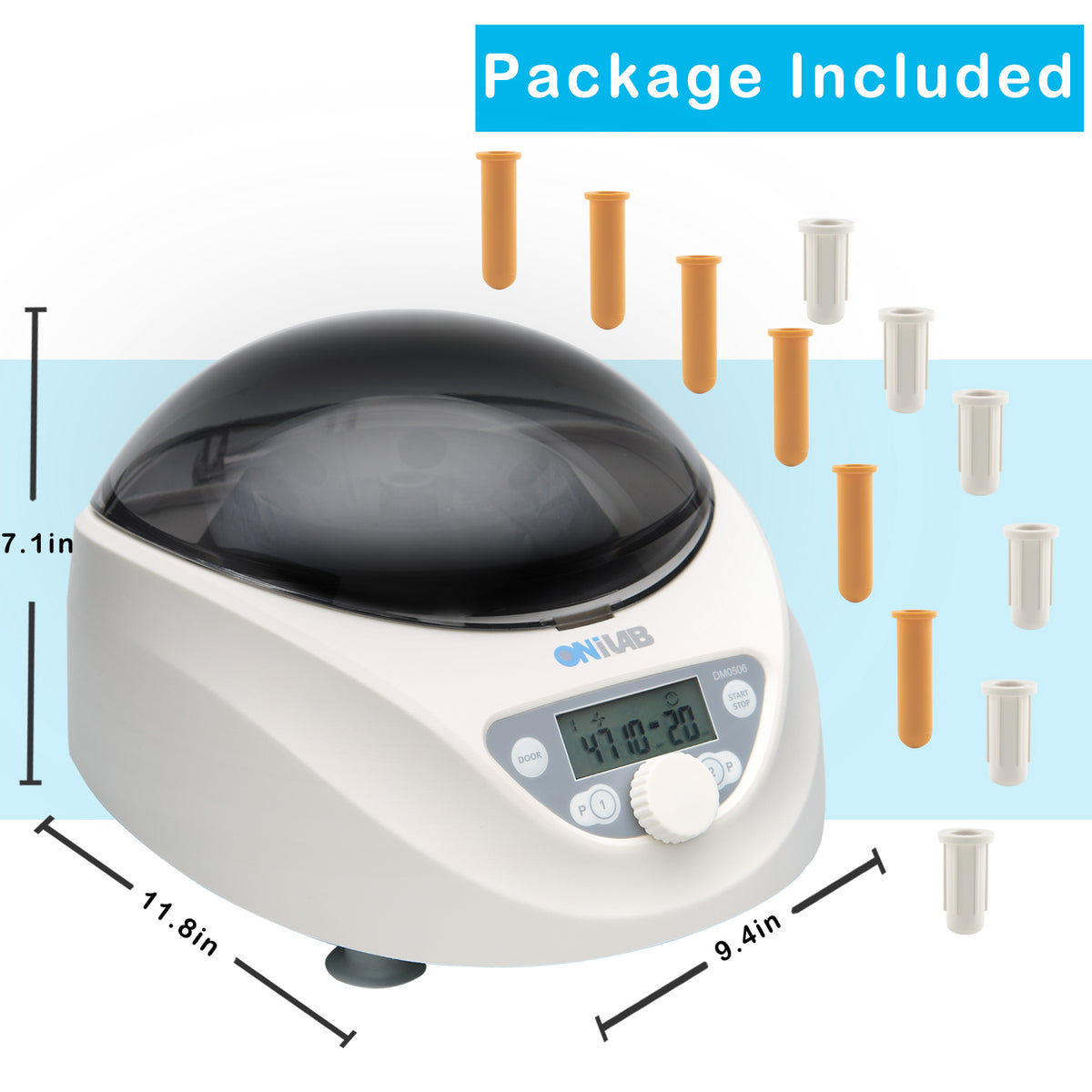 ONiLAB Lab PRP Benchtop Centrifuge 6x15mL/10mL/7mL/1.55ml, 3005000rp